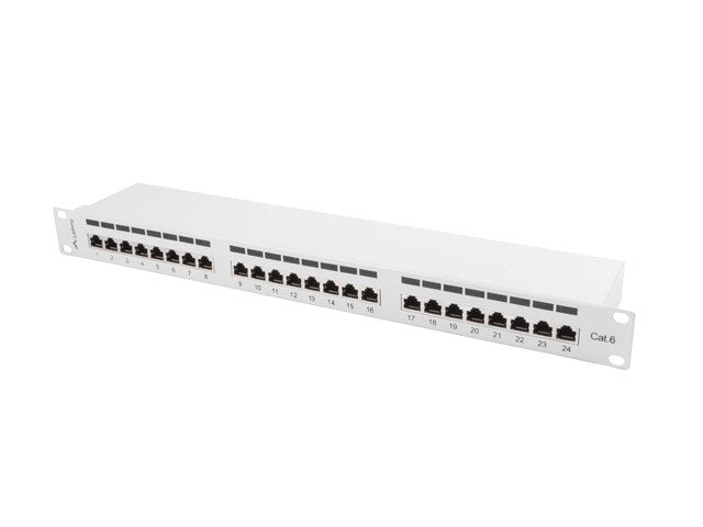 Lanberg Patch Panel 24 RJ-45 1U Metal Grey PPS6-1024-S