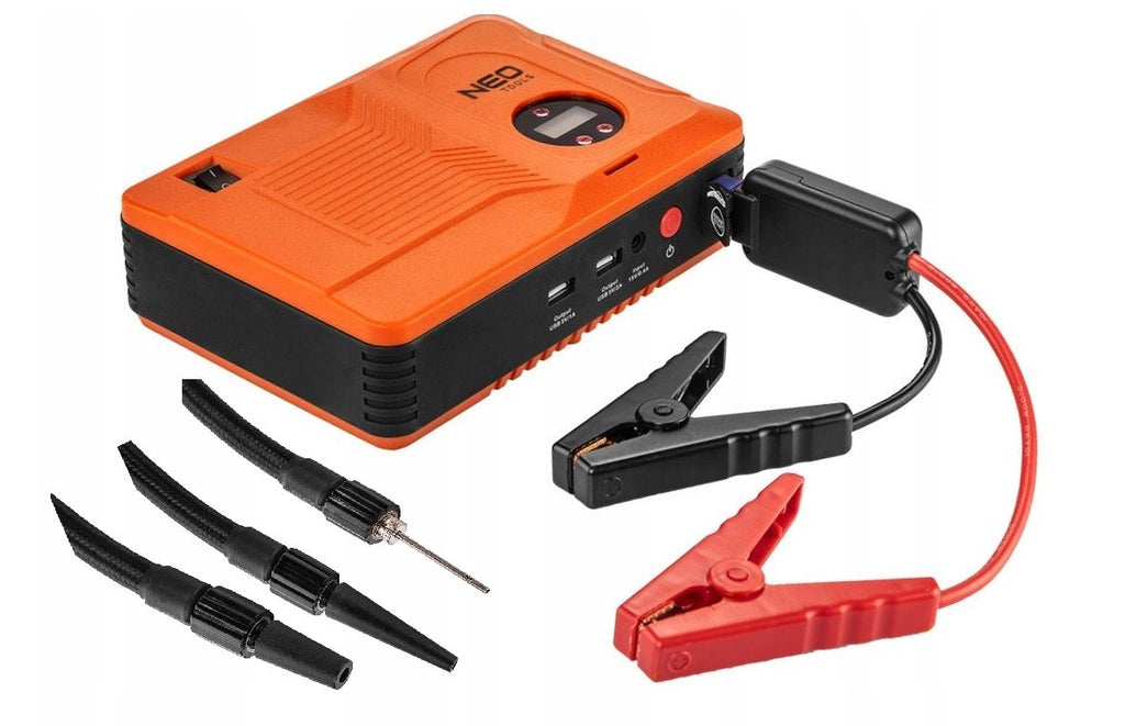 NEO tools Jump Starter 11-997 with Flashlight, Powerbank, Compressor
