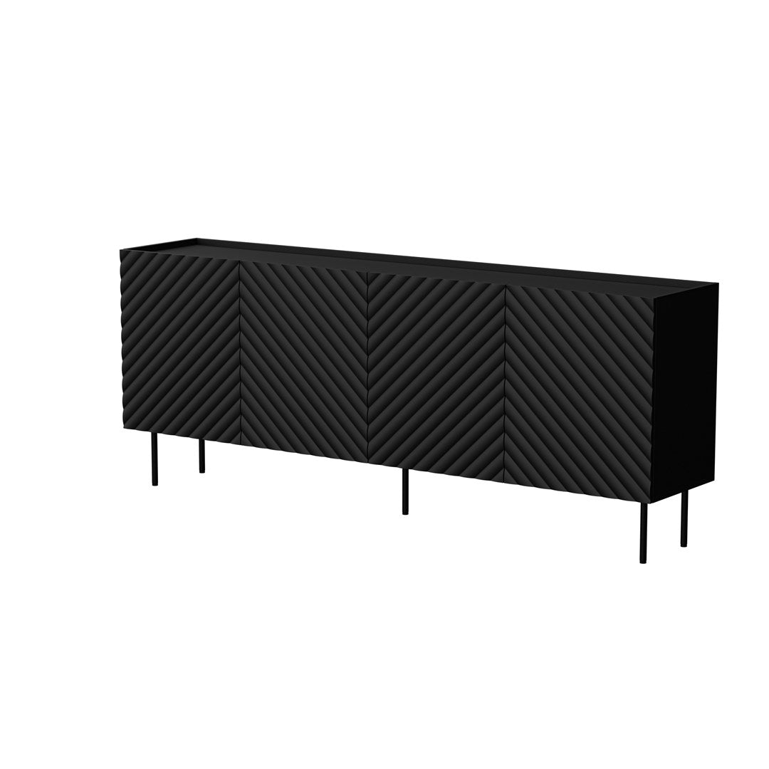 Cama LUCCA 4D chest of drawers  200x40x80  black