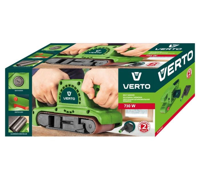 VERTO Belt Grinder 730 W with Dust Extraction Port - Model 51G707
