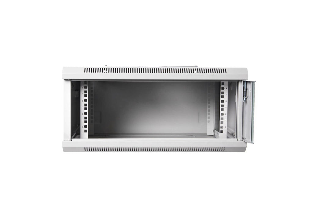 Wall-Mounted Network Cabinet 19" 4U Rack 600x450 Solid Door Gray