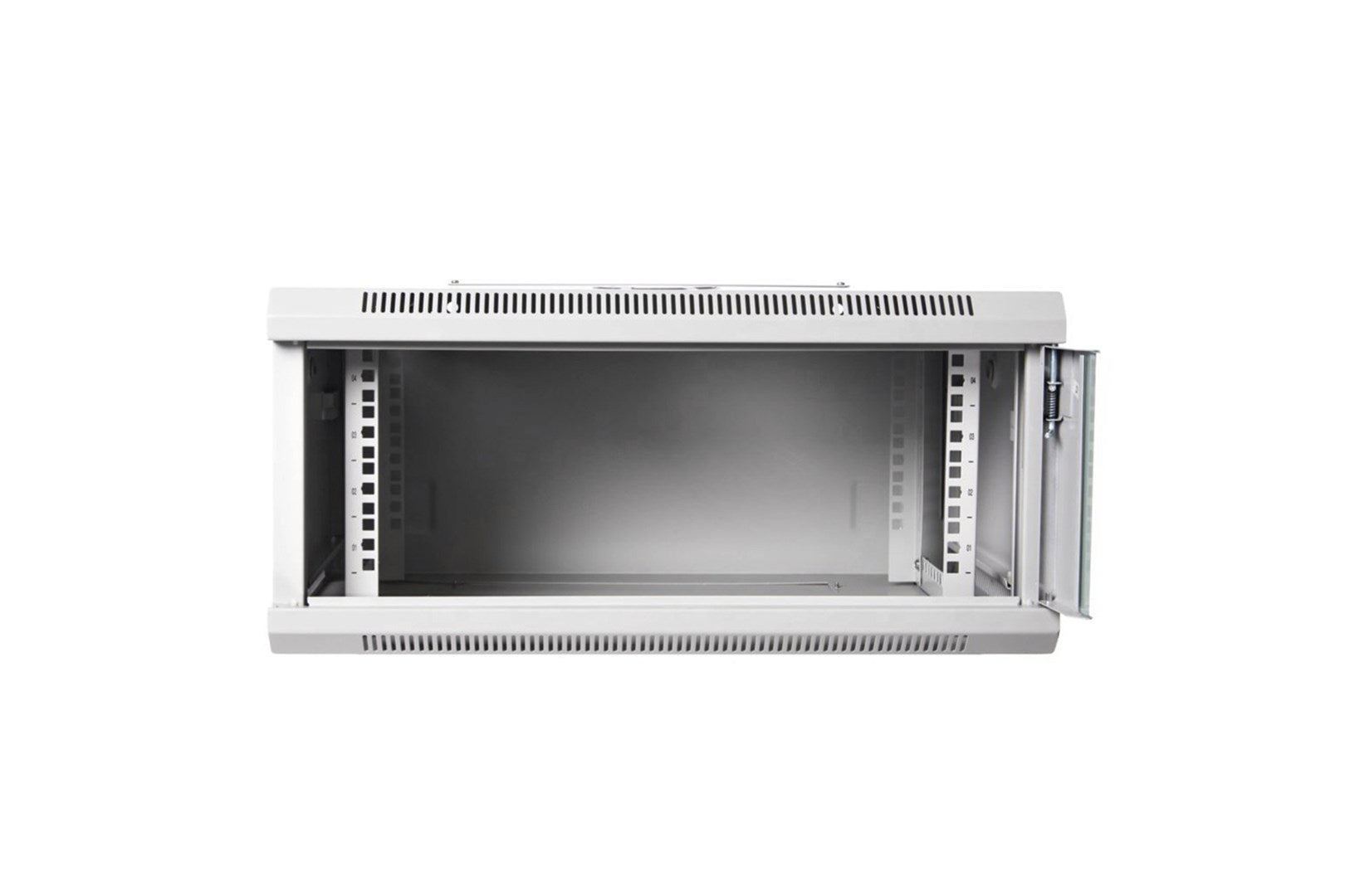 Wall-Mounted Network Cabinet 19" 4U Rack 600x450 Solid Door Gray