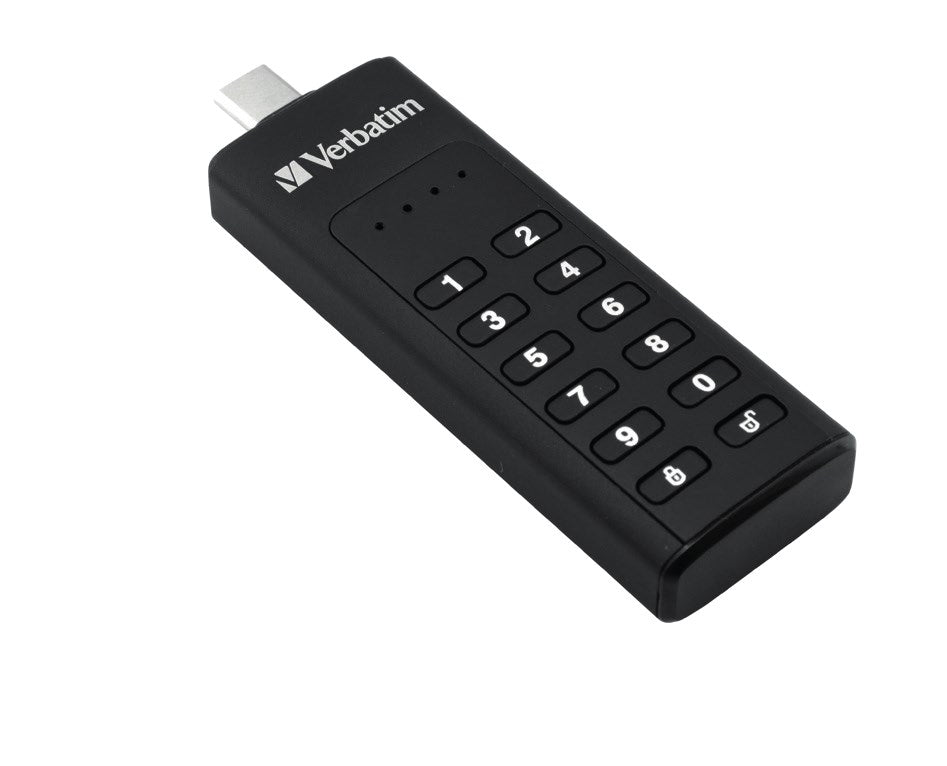 Verbatim Keypad Secure USB 3.0 Drive with Password Protection and AES-256 Encryption - 32GB - Black