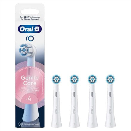 Oral-B iO GentleCare White 4-Pack Bulbs - Replacement for Oral-B Toothbrush