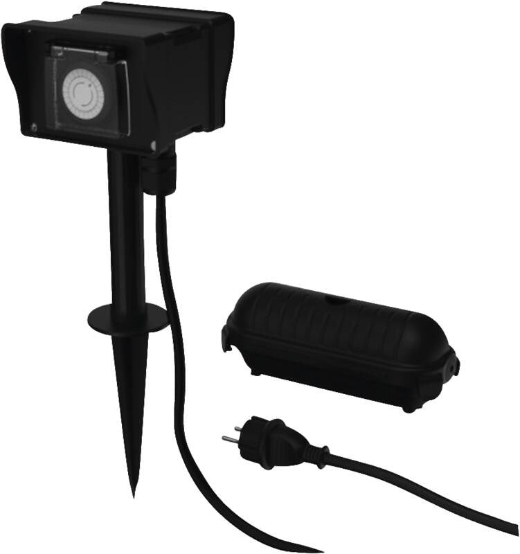Ansmann 1260-0012 electrical timer Black Daily/Weekly timer