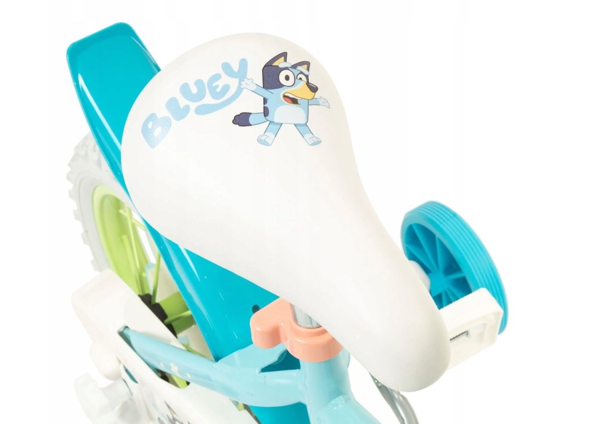 TOIMSA Children's Bicycle 12" Bluey Blue and Lime for Ages 3-5