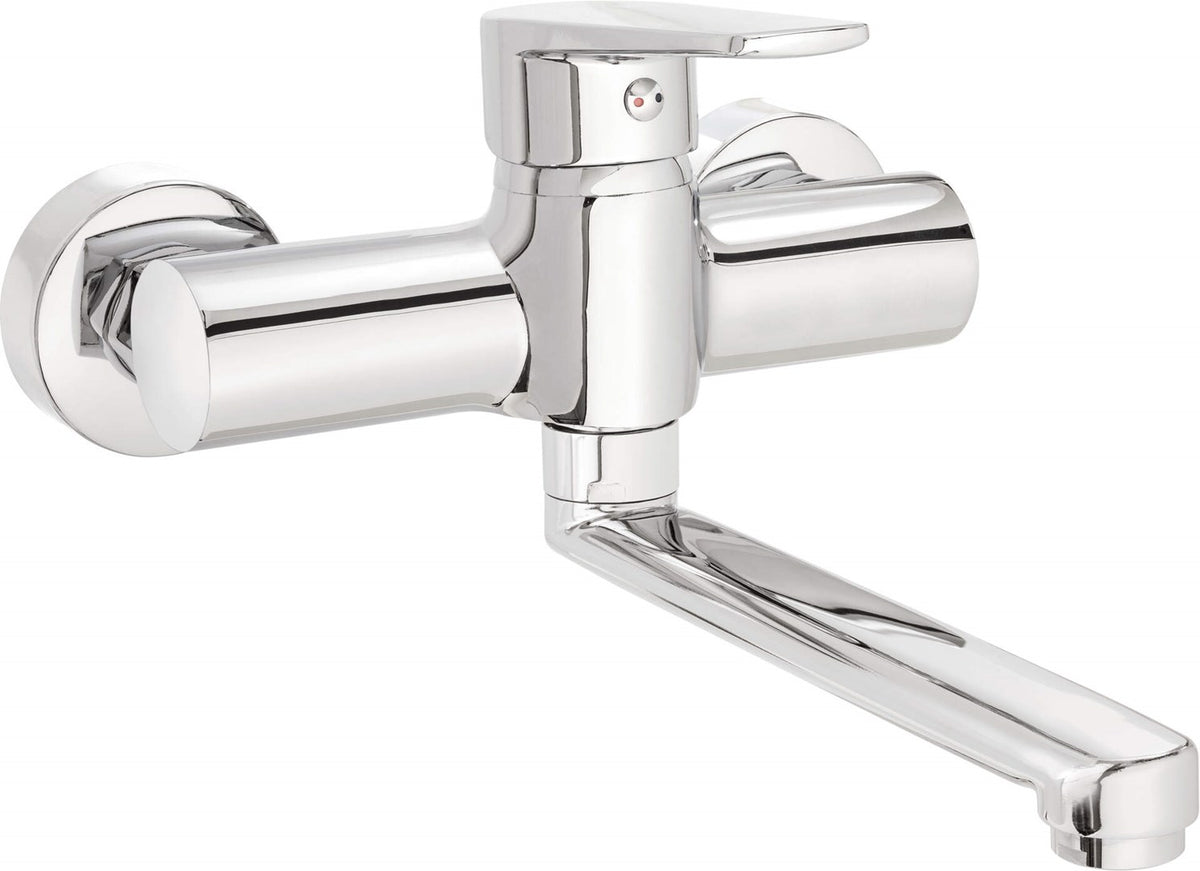 Deante Wall-Mounted Washbasin Mixer Single-Lever 245mm Chrome BUT 050M