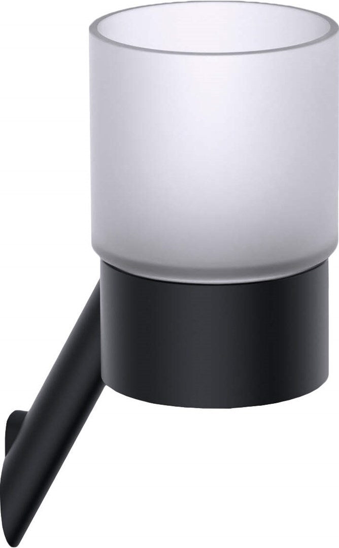 SILIA Wall-Mounted Mug for Toothpaste and Toothbrush - Brass/Glass - 0.2L