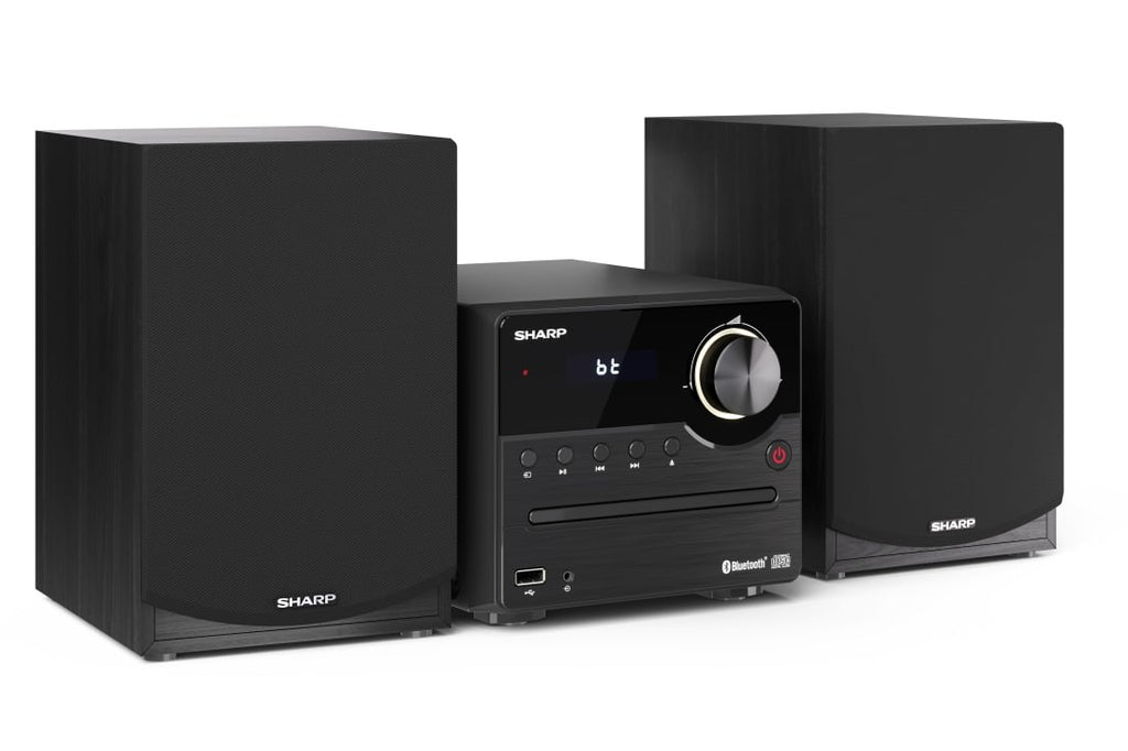 Sharp XL-B512(BK) Hi-Fi Micro System  CD/FM/USB/Bluetooth v5.0  45W  Black Sharp | Hi-Fi Micro System | XL-B512(BK) | USB port | AUX in | Bluetooth | CD player | Black | FM radio | Wireless connection