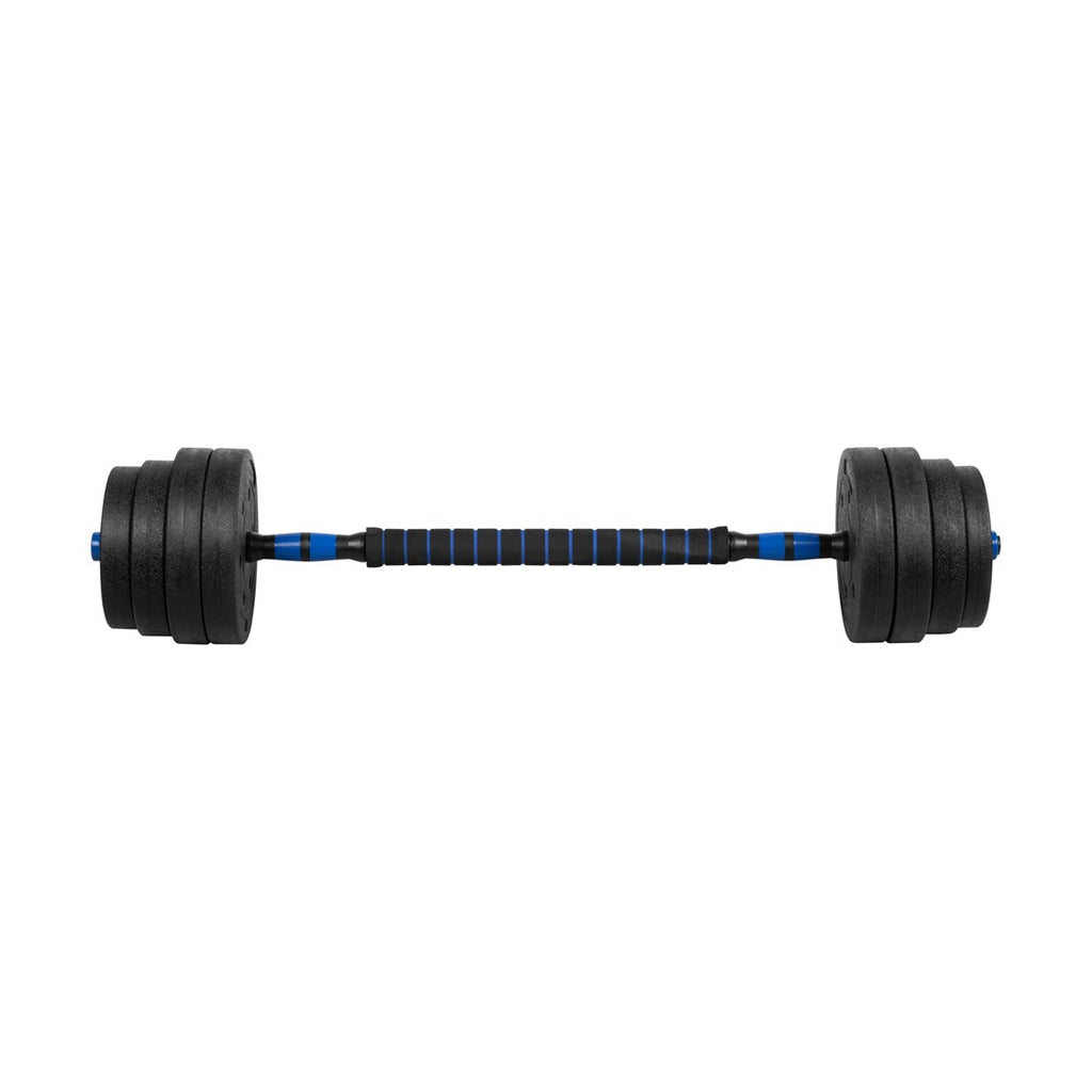 REBEL ACTIVE Adjustable Bituminous Dumbbells 2x15 kg with Connector