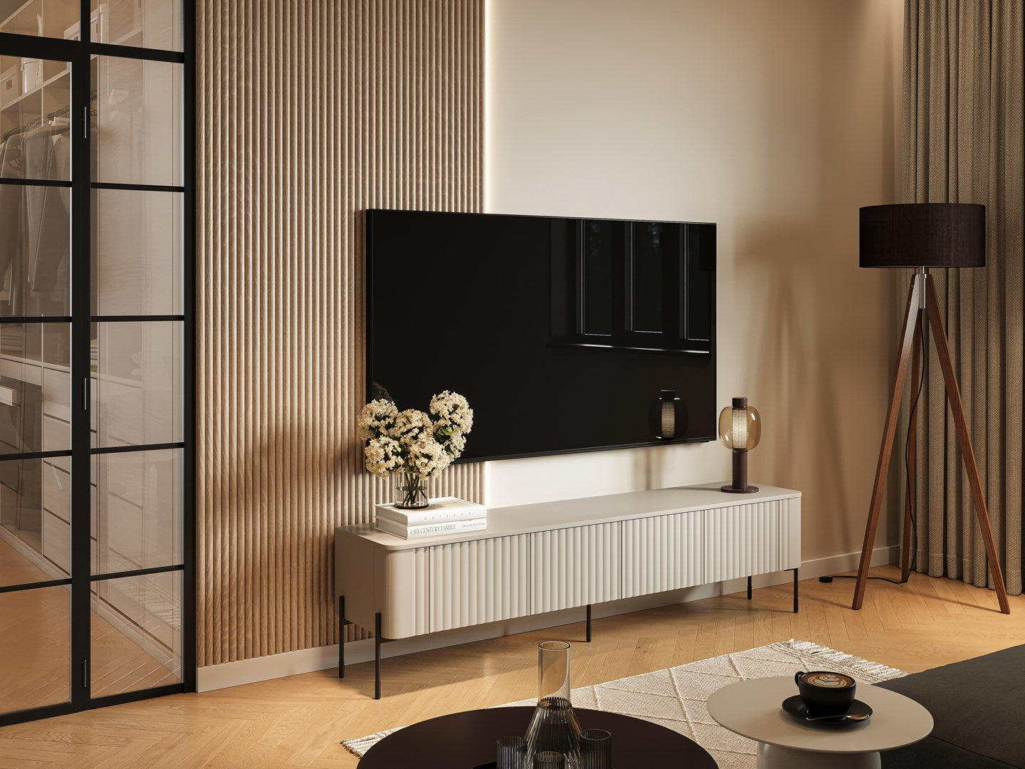 Cama VERA TV Cabinet 190x40x50 Cashmere Matt