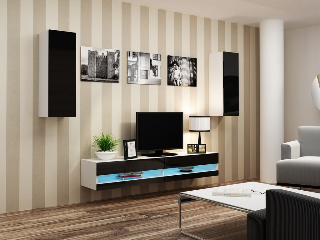 Cama VIGO NEW TV Stand 30/140/40 White/Black Gloss