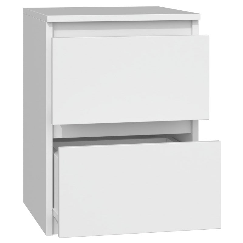 Topeshop M2 Nightstand White 2 Drawers