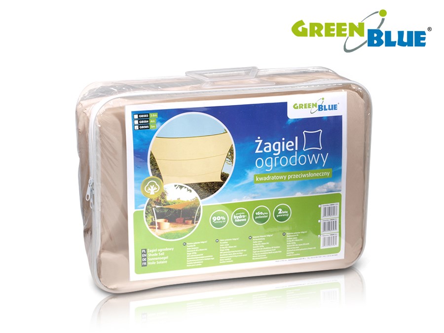 Sunscreen UV polyester 5m square GreenBlue GB505