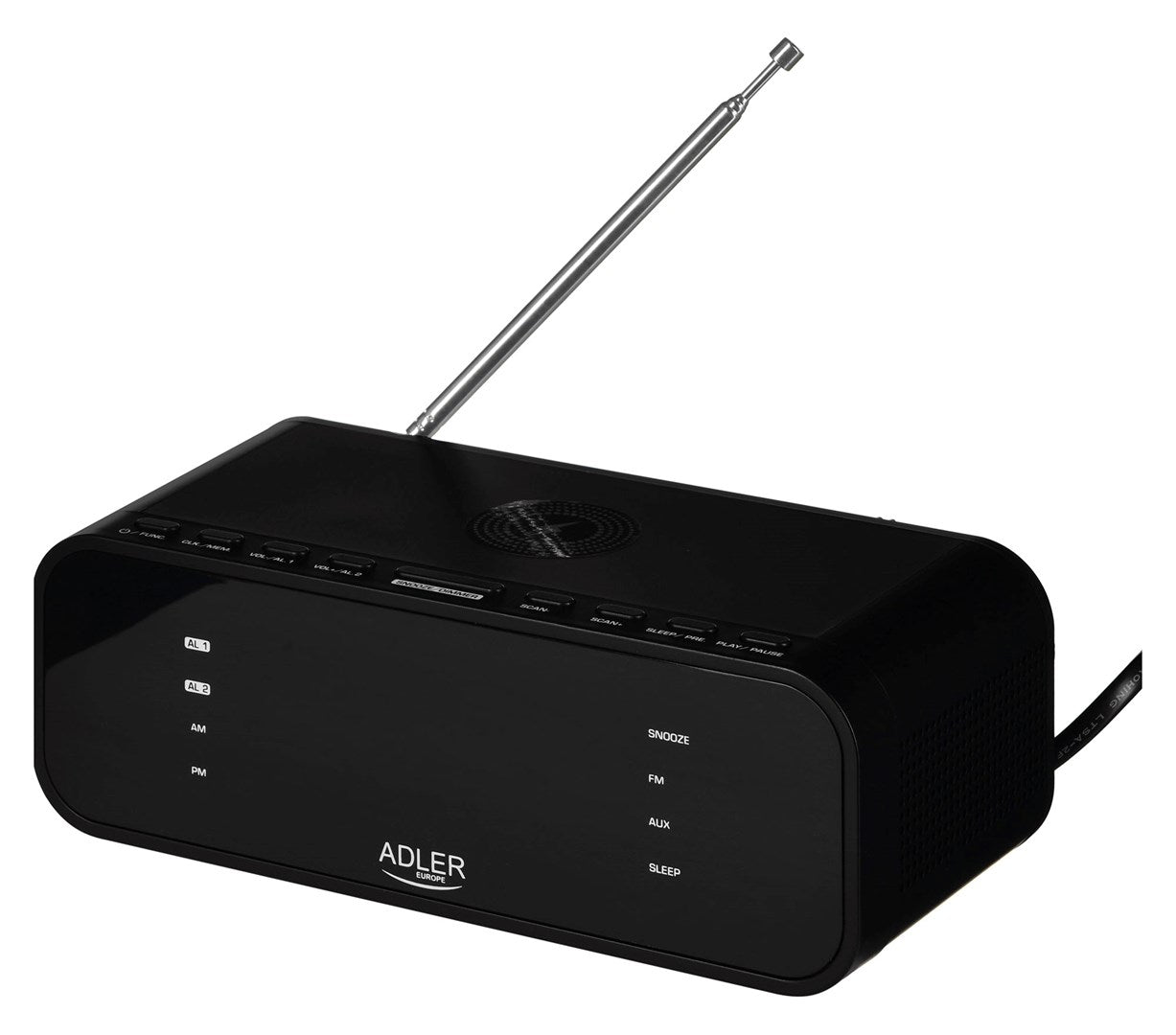 ADLER AD 1192b Radio Alarm Clock Black