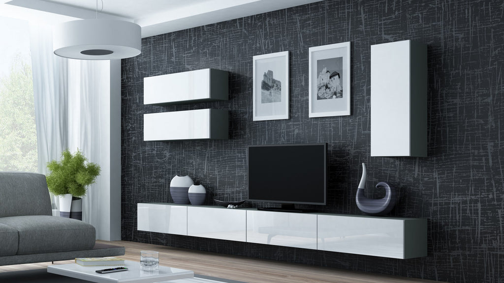 Cama Wall Cabinet VIGO 90 Full 90/35/32 Grey/White Gloss - 1 Door