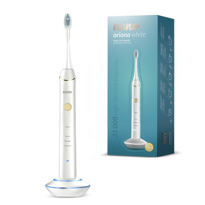 neno NENO ORIONA WHITE Rotating-Oscillating Toothbrush 5 Modes Rechargeable