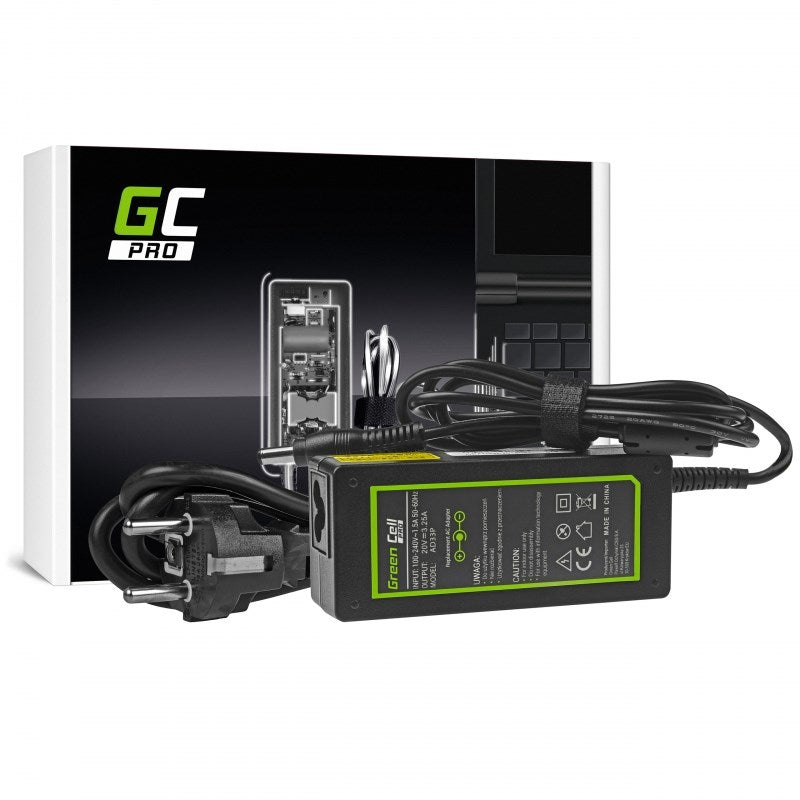 Green Cell AD33P Power Adapter 65W Indoor, Black