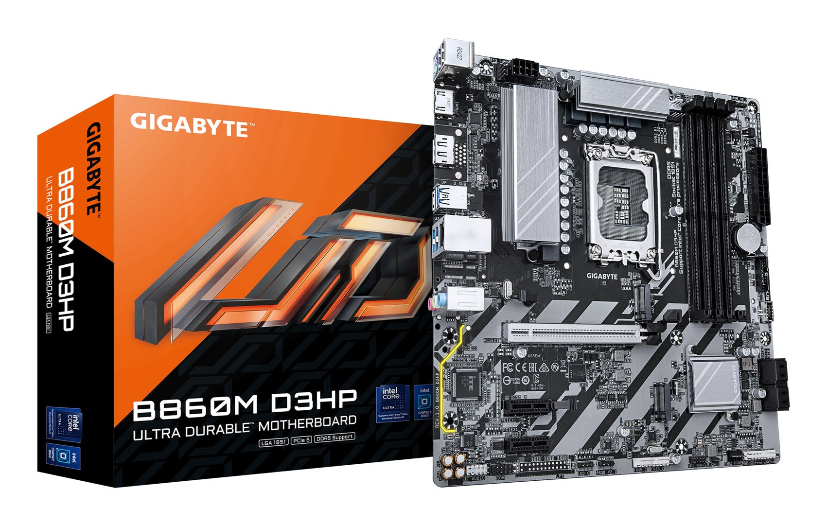 Gigabyte MB GBT Intel 1851 B860M D3HP Micro ATX Motherboard (B860M D3HP)