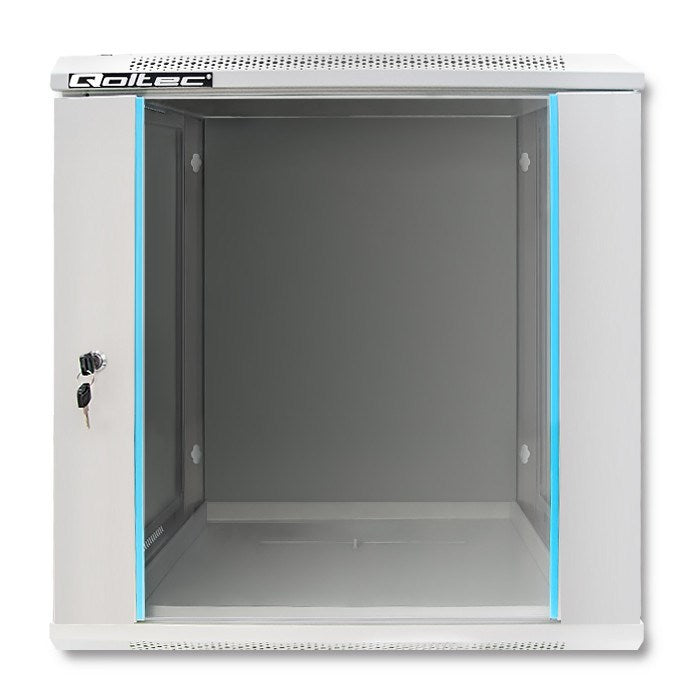 Qoltec 19" Rack Cabinet 12U - 600 x 635 x 450 - Grey - Hanging