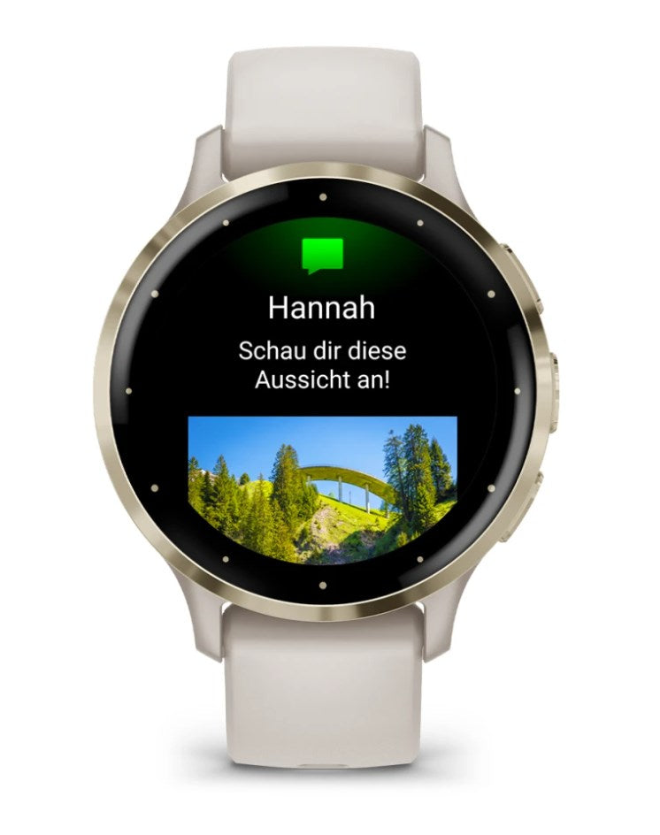 Garmin Venu 3S Smartwatch 41 mm Ivory Silicone Band 1.2" Display 8GB