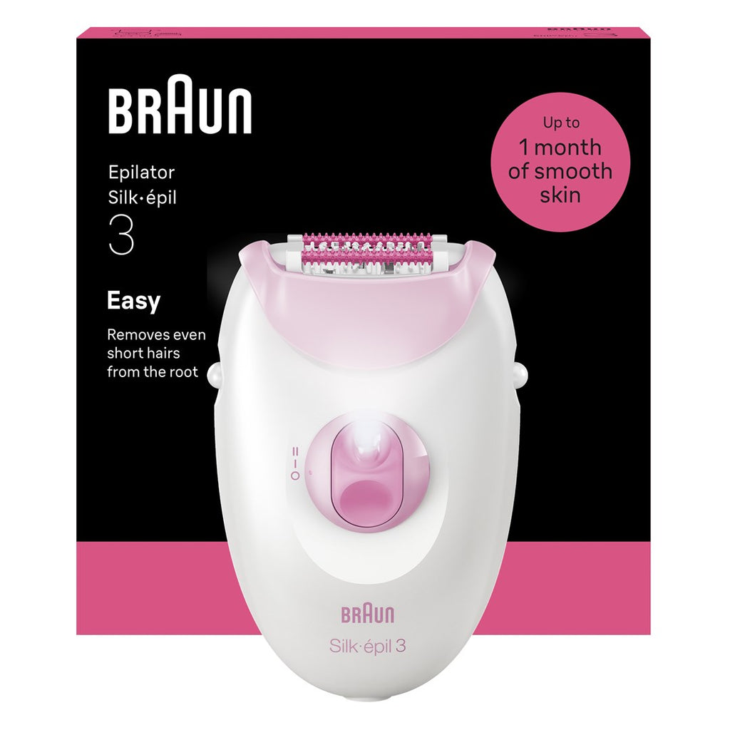 Braun Silk-épil 3 Epilator 20 Tweezers Pink | Model: 1319105