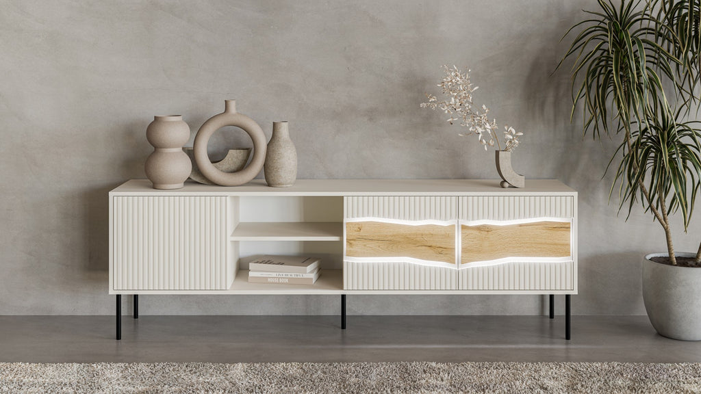 Cama INSERTO 3D1W TV Cabinet 190x40x61.5 Cashmere + LED