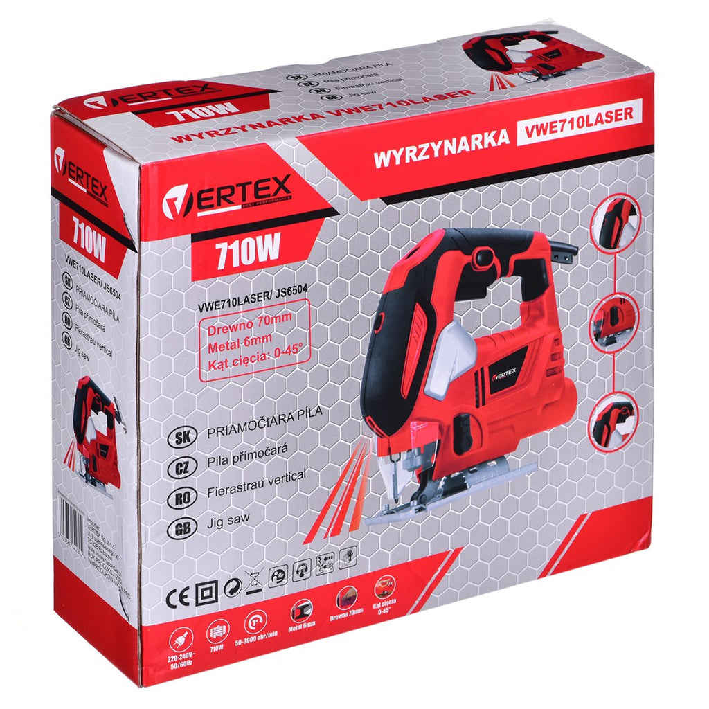 VERTEX Jigsaw VWE710LASER - 710W, 2340 g, 260 mm Width, 100 mm Depth, 230 mm Height