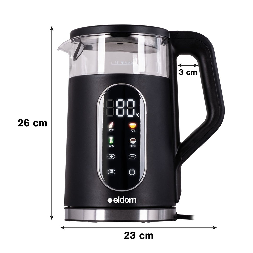 ELDOM CORDLESS KETTLE WITH TEMPERATURE CONTROL C560 NUVIA