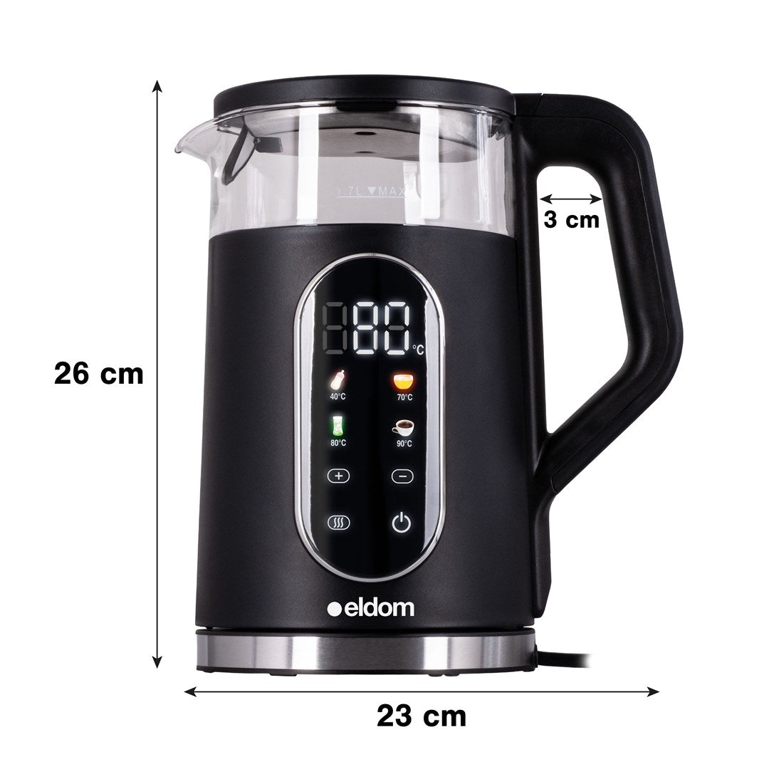 ELDOM CORDLESS KETTLE WITH TEMPERATURE CONTROL C560 NUVIA