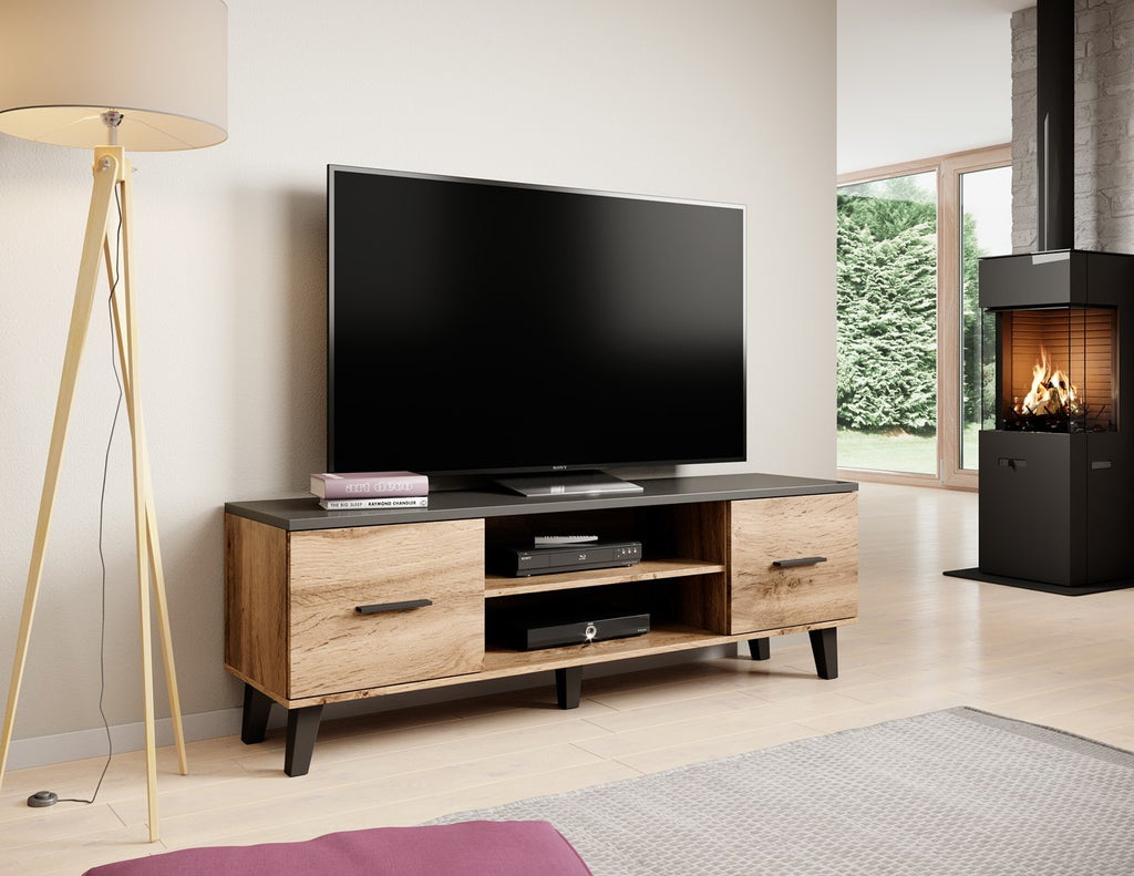 Cama TV Stand LOTTA 160 2D2K Wotan Oak/Mat Black