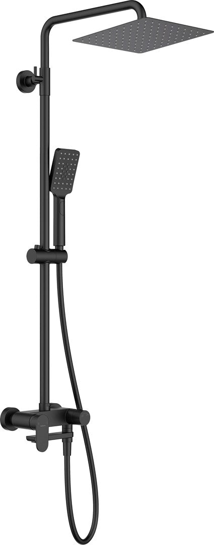 Deante Rain Shower with Bathtub Mixer Swivel Spout Nero NAC N1AM