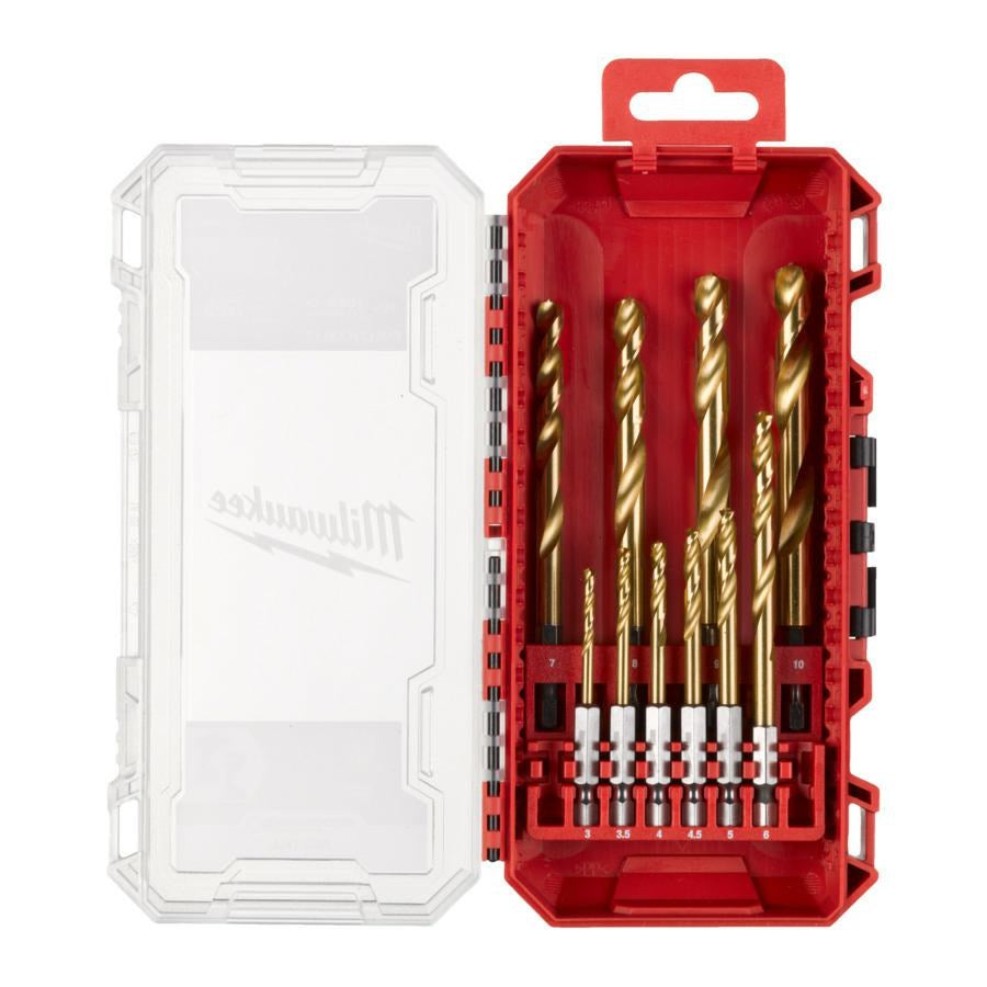 Milwaukee Drill Bit Set of 10 HSS-G TIN 4932493865