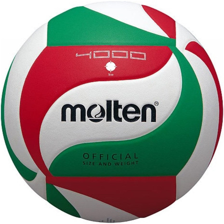 Molten V4M4000 Volleyball Size 4 Indoor 300 g PU White Green Red P0098