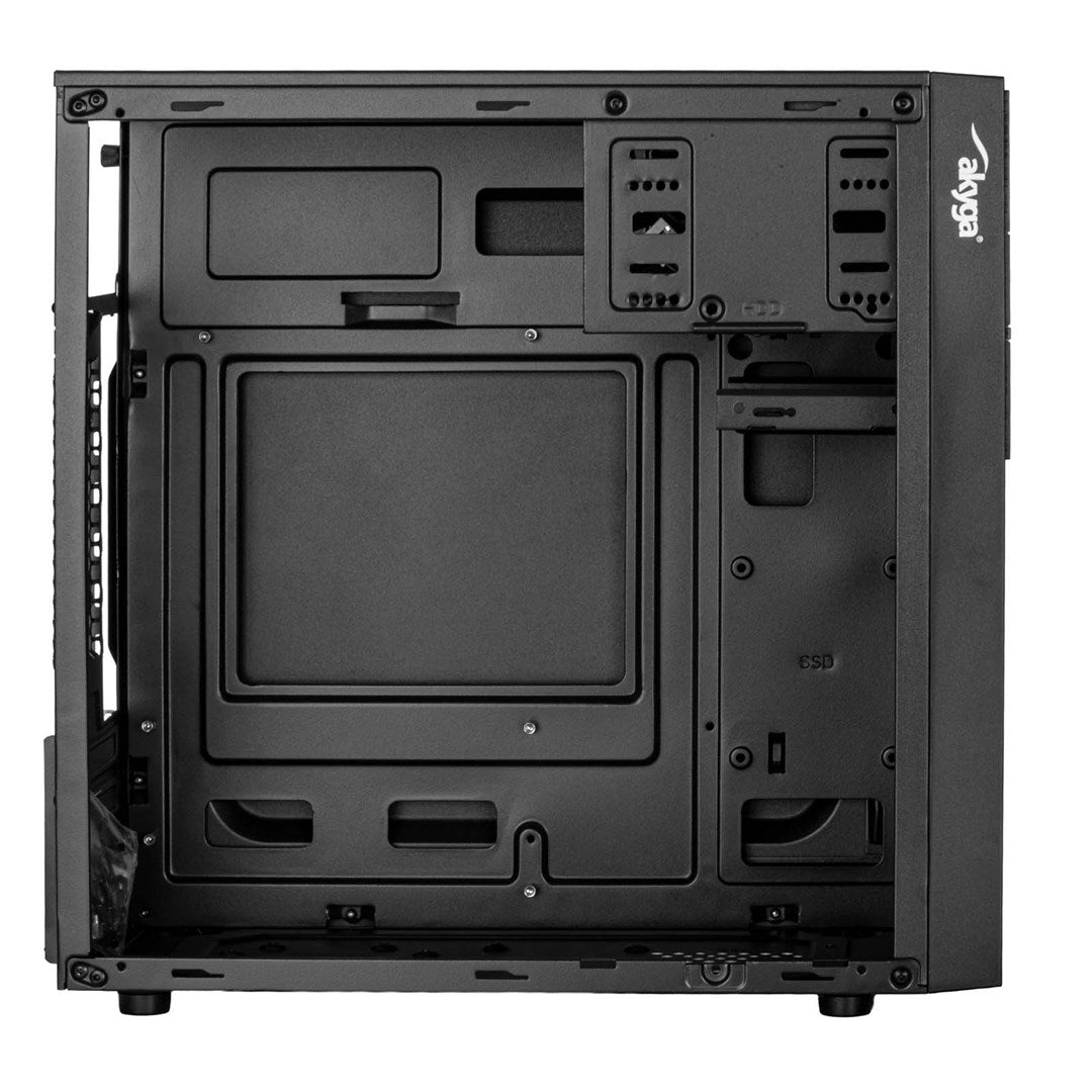 Akyga Obudowa Micro ATX AK19BK USB-C + USB 3.0 + 2x USB 2.0 czarna bez PSu Micro Tower Black