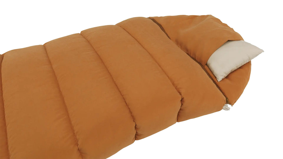 Outwell 230506 sleeping bag Adult Semi-rectangular sleeping bag Cotton  Nylon  Polyester  Recycled polyester Yellow