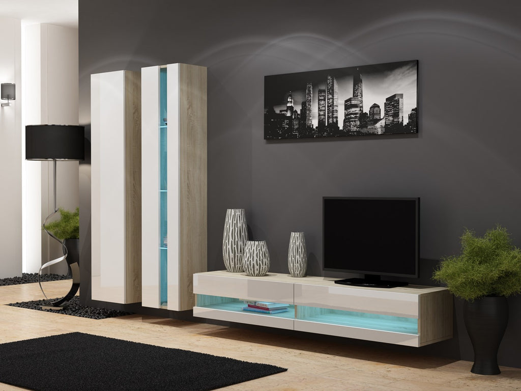 Cama VIGO NEW TV Stand 30/140/40 Sonoma/White Gloss