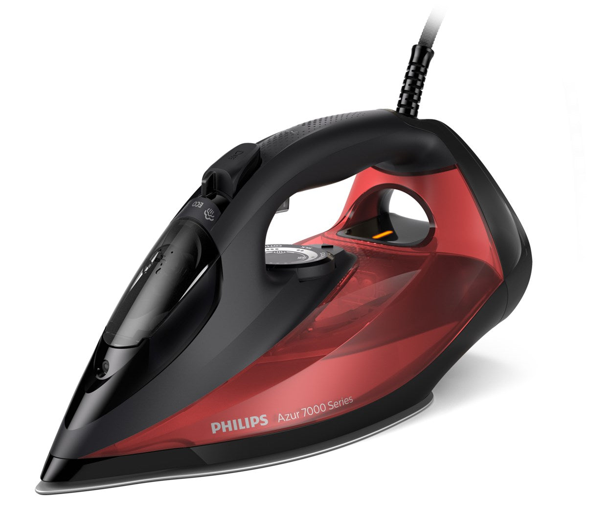 Philips 7000 Series DST7022/40 Steam Iron 2800 W SteamGlide Plus Black Red