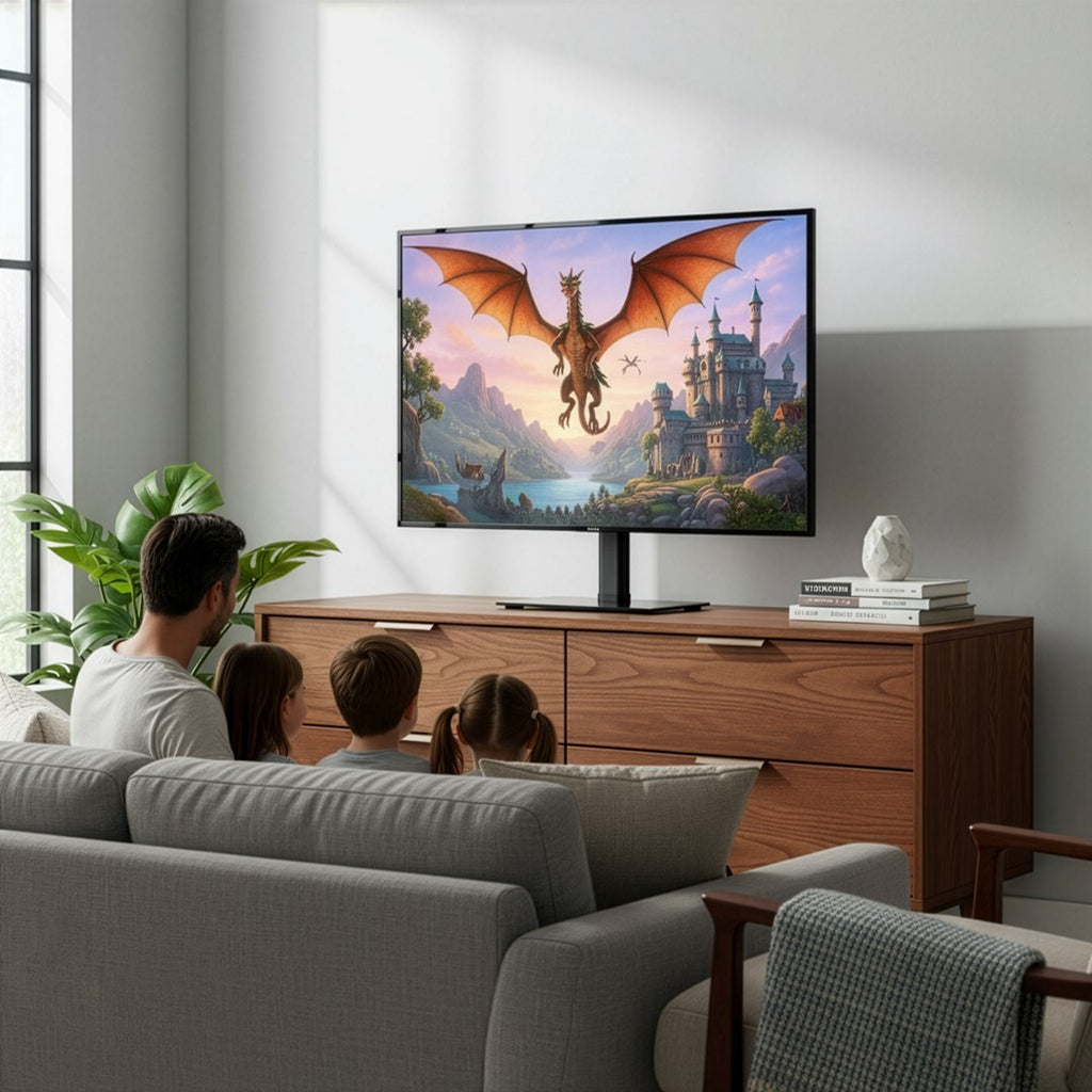 Maclean Universal TV Stand for RTV Cabinet Stand Max. 35 kg 20 Degree Rotation for 32-55 TV MC-132