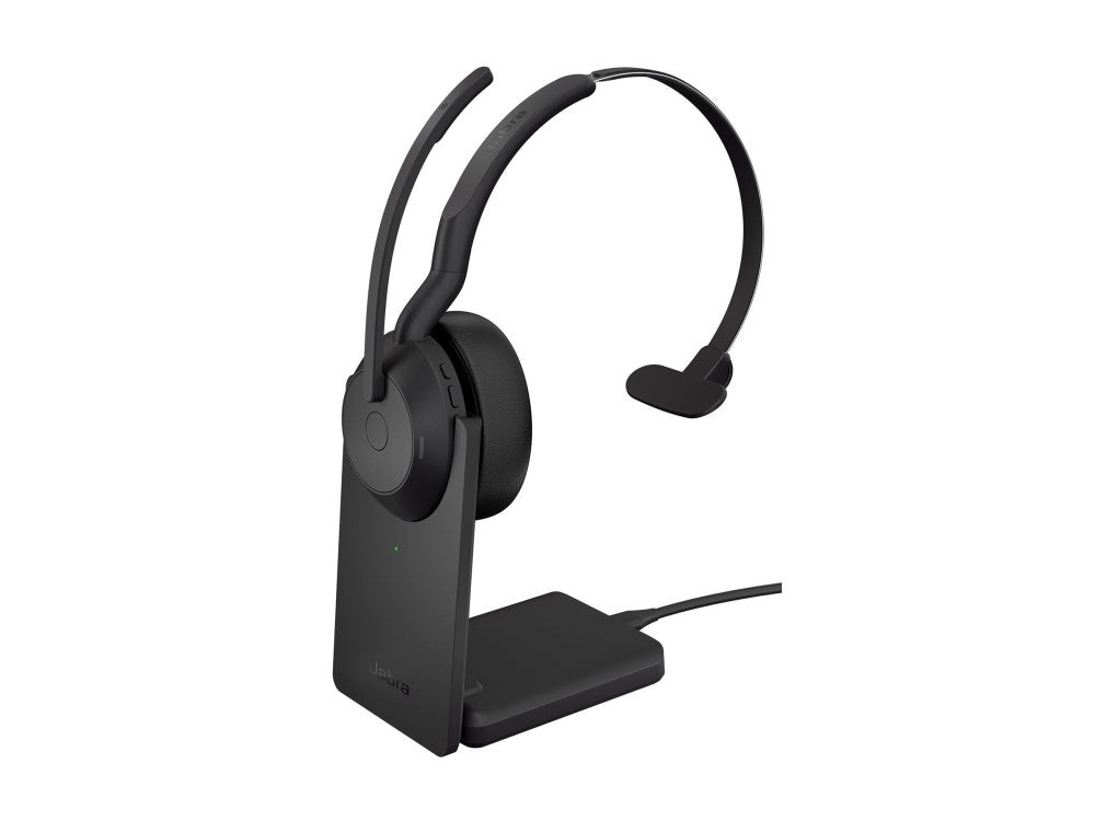 GN Jabra Evolve2 55 UC Mono Headset - On-Ear - Bluetooth - Wireless - Active Noise Cancellation - USB-A - Black