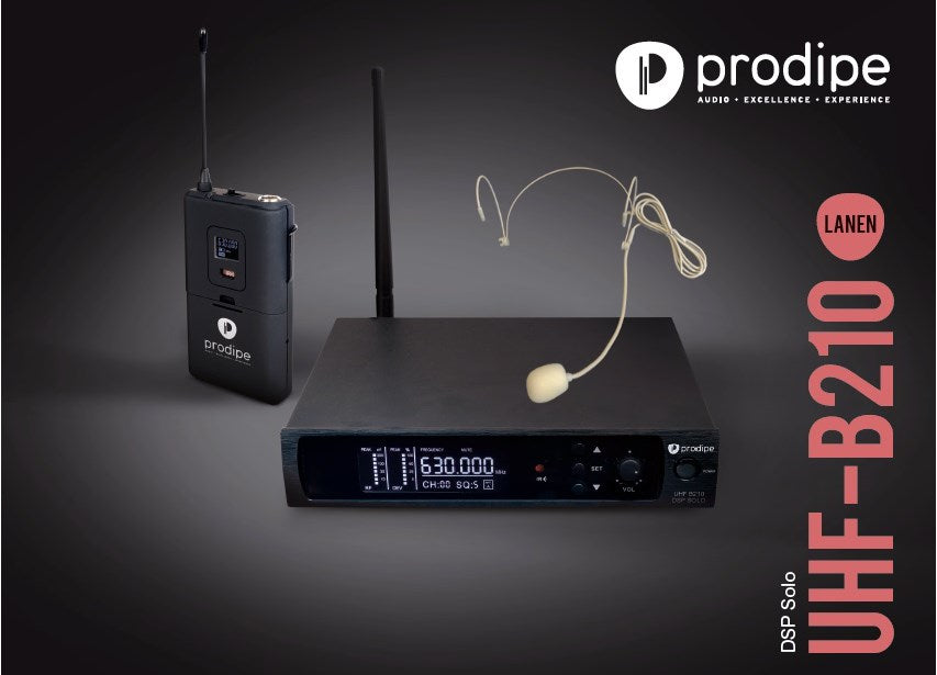 PRODIPE UHF Wireless Headset System 2000 g 200x400x200mm Model PROHEADSETB210SOLOUHF