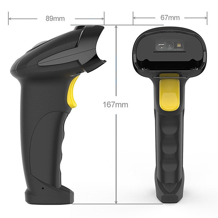 Qoltec 50856 Wireless Barcode Scanner 1D 2D 2.4GHz