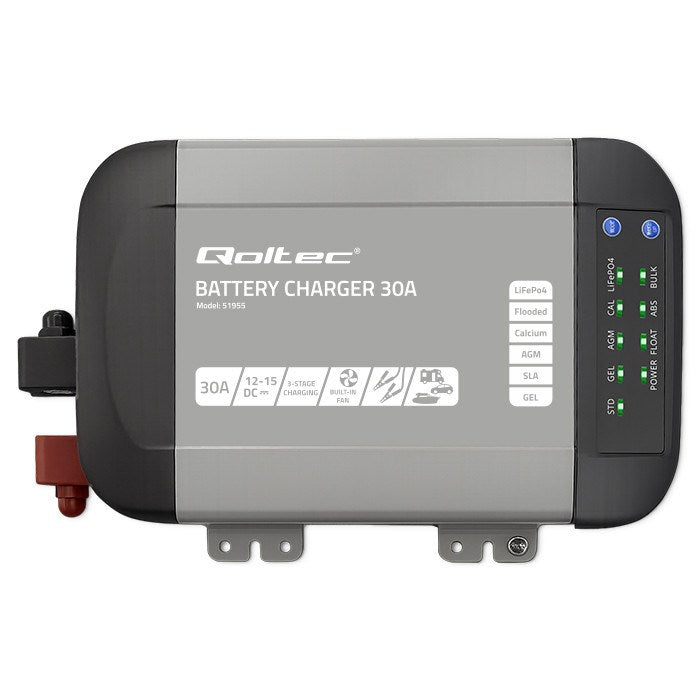 Qoltec Intelligent Professional Monolith Battery Charger 30A 12V