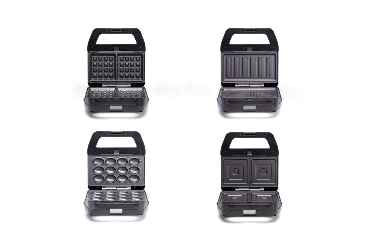 PROMIS Sandwich Maker 4-in-1 750W Non-Stick Plates STP45