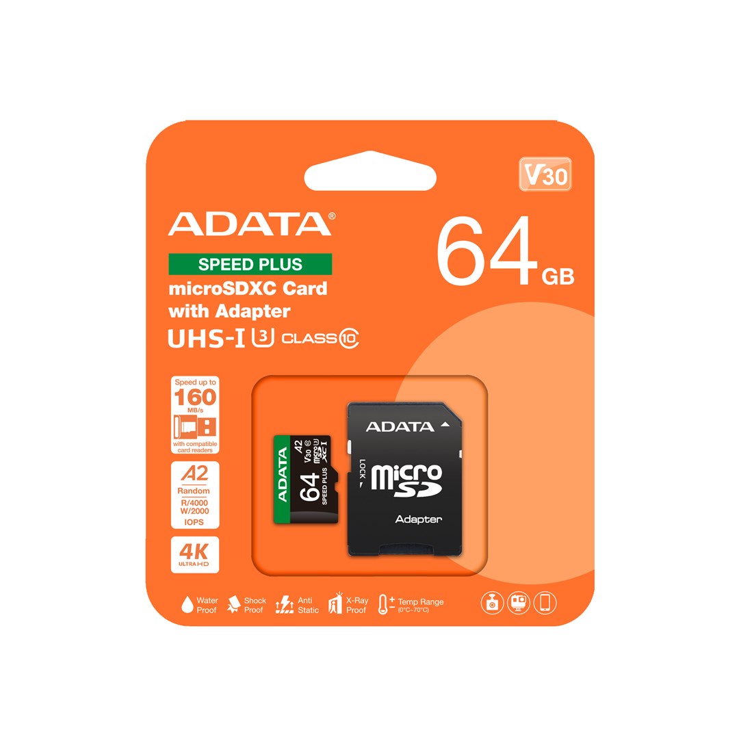 ADATA Speed Plus 64 GB MicroSDXC Class 10