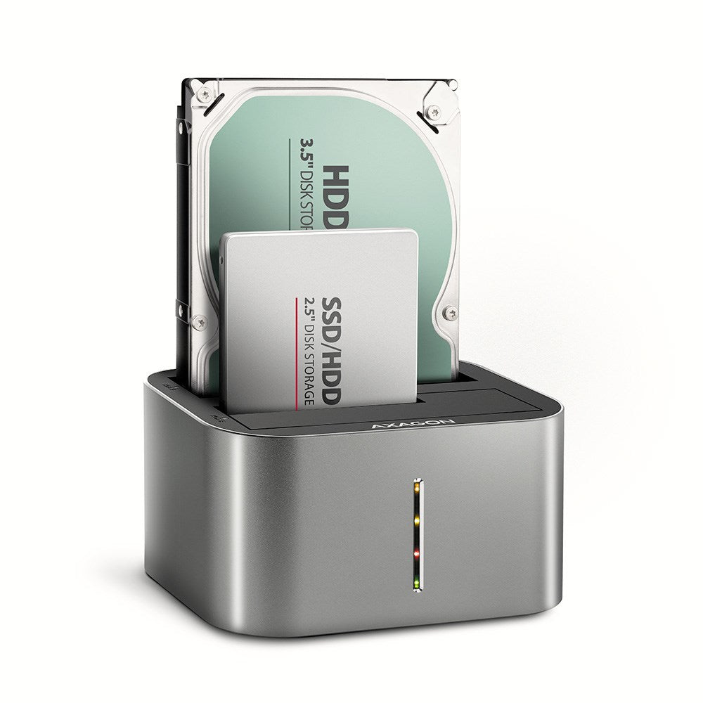 AXAGON ADSA-DC Dual HDD Dock Station USB3.2 Gen1 SATA 6 G ASMedia