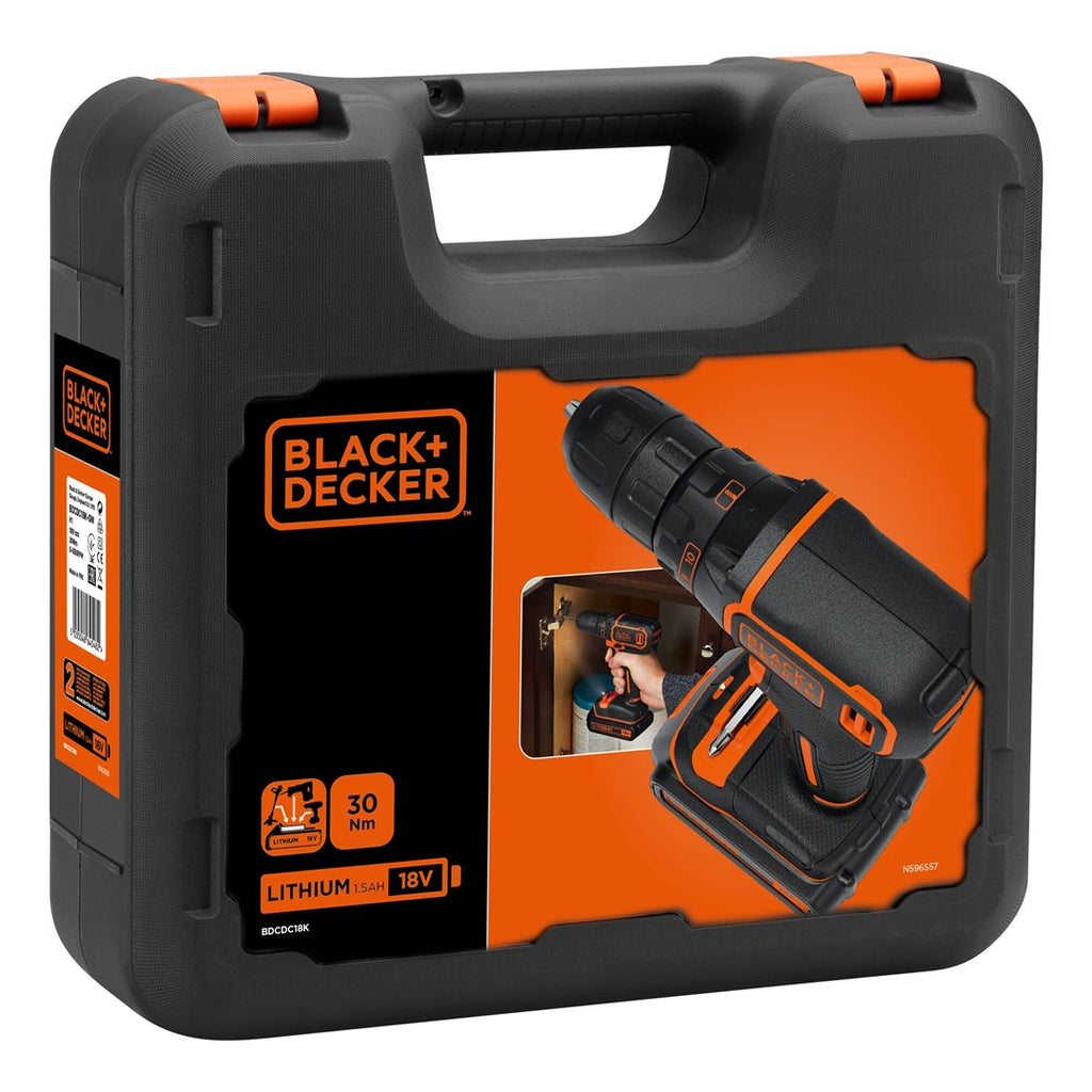 Black & Decker BDCDC18K-QW bor Sort  O