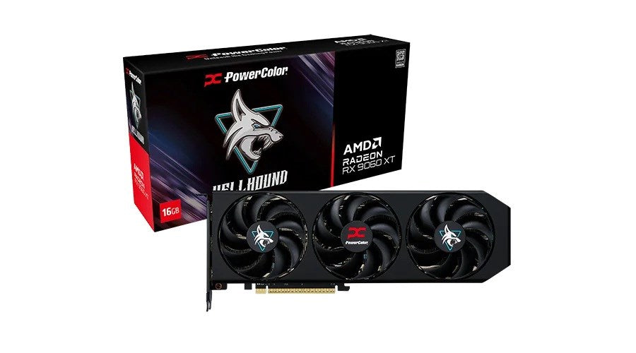 PowerColor RX9060XT 8 G-L/OC Graphics Card - 16GB GDDR6, PCI-E, High Performance 8G-L/OC