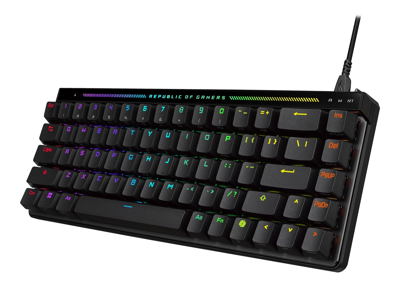 ASUS ROG Falchion Ace - Keyboard - 65% Compact - Backlit - USB - QWERTZ - ROG NX Red Switches - Black (90MP03VE-BKDA20)