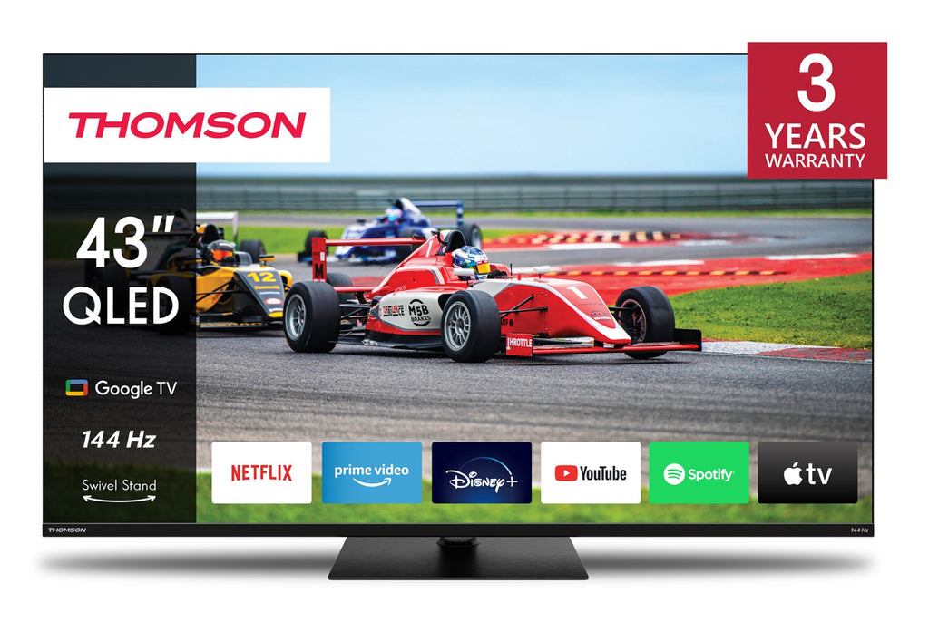 THOMSON 43-inch QLED LCD TV 4K Ultra HD 3840 x 2160 Google TV 43QG7C14